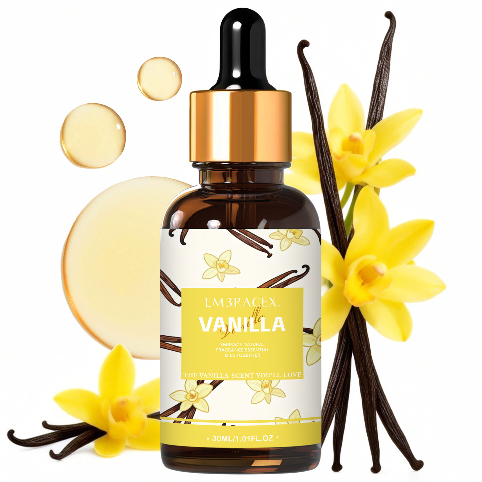 Home Fragrance Accessories - 30ml Vanilla Essential Oil Perfume Skincare