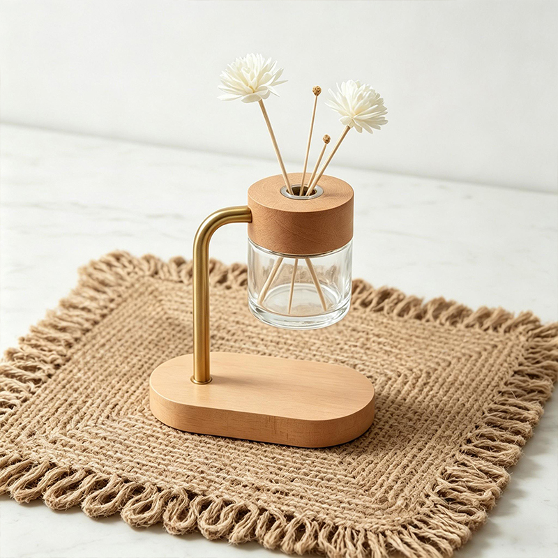 Home Fragrance Set - 50ml Reed Diffuser Set Wooden Home