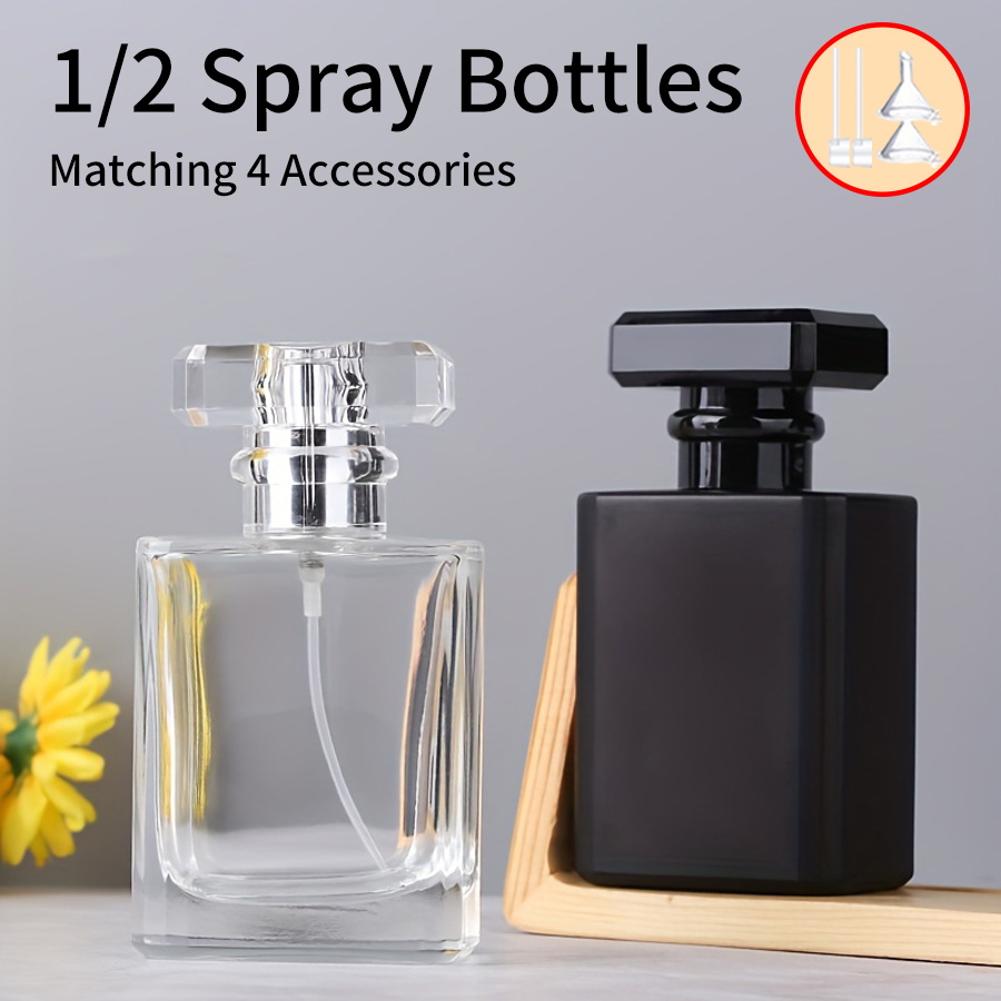 Room Spray Bottle - 1/2pcs+4 Accessories 50ml Glass Perfume Spray
