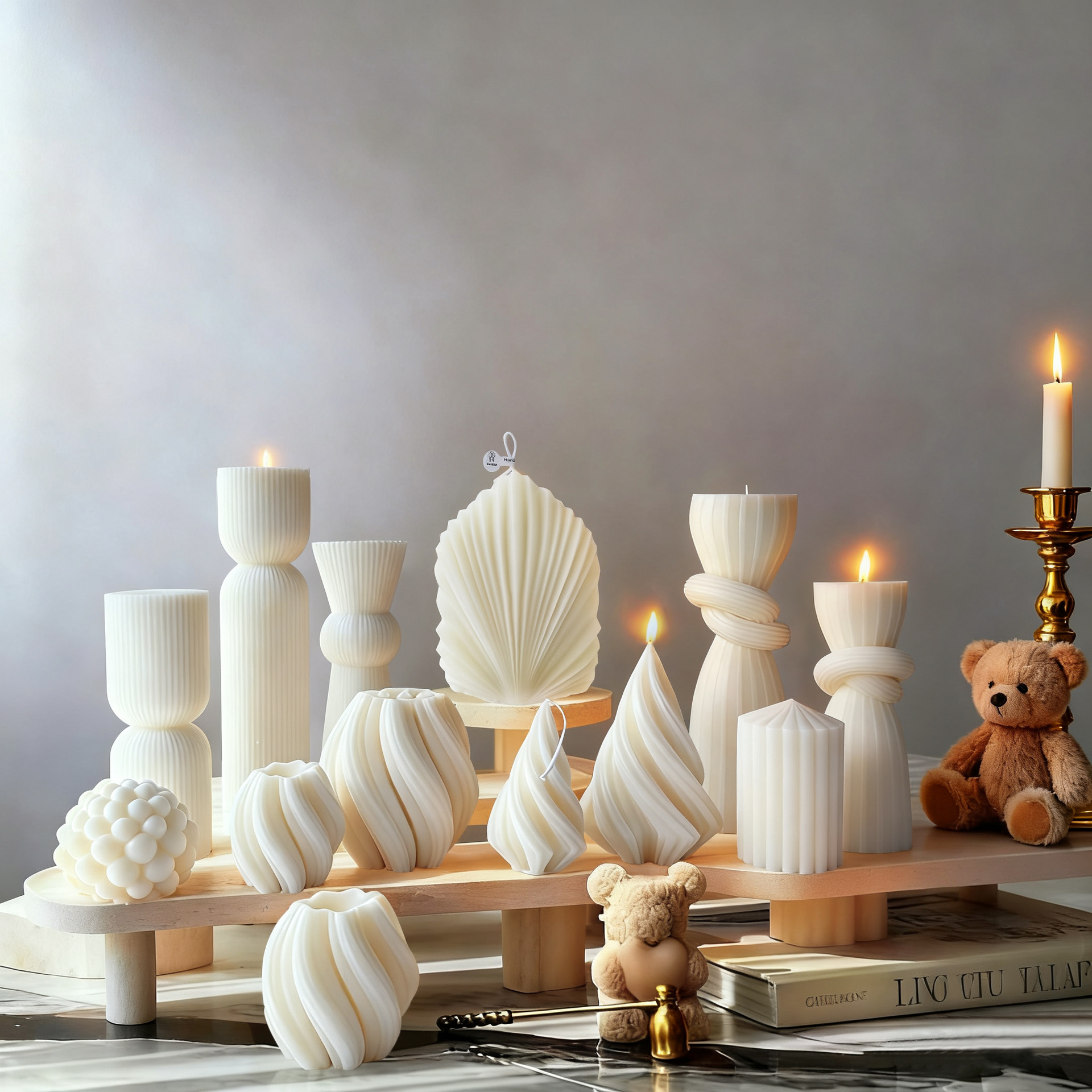Home Fragrance Scented Candle - Nordic Minimalist White Scented Candle Atmosphere