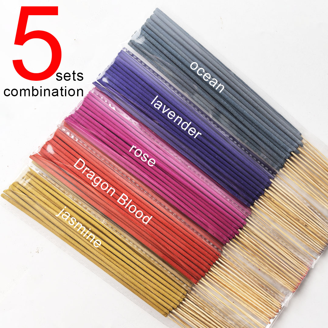 Home Fragrance Scented Candle - 5 Scents Bamboo Stick Incense 125/255/377/500