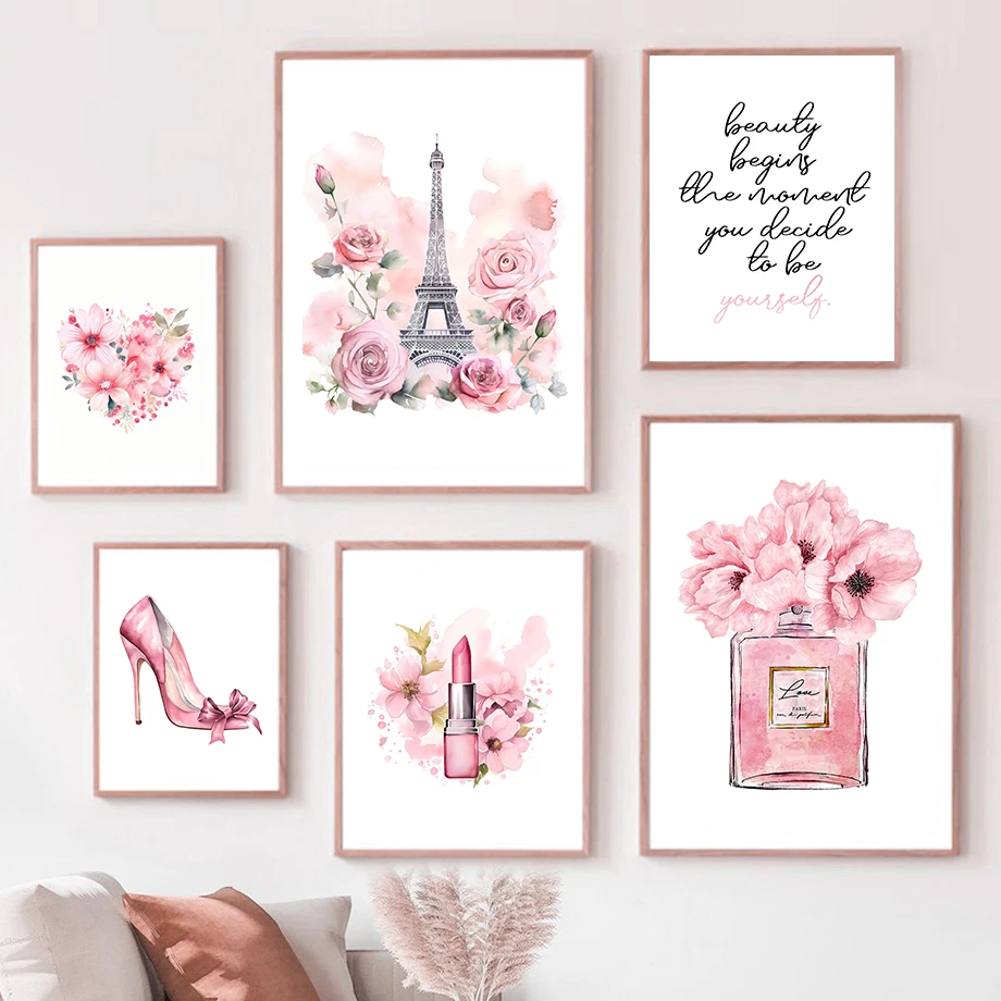 Paris Fashion Art Poster Pink  - Room Spray Bottle のレビューと価格