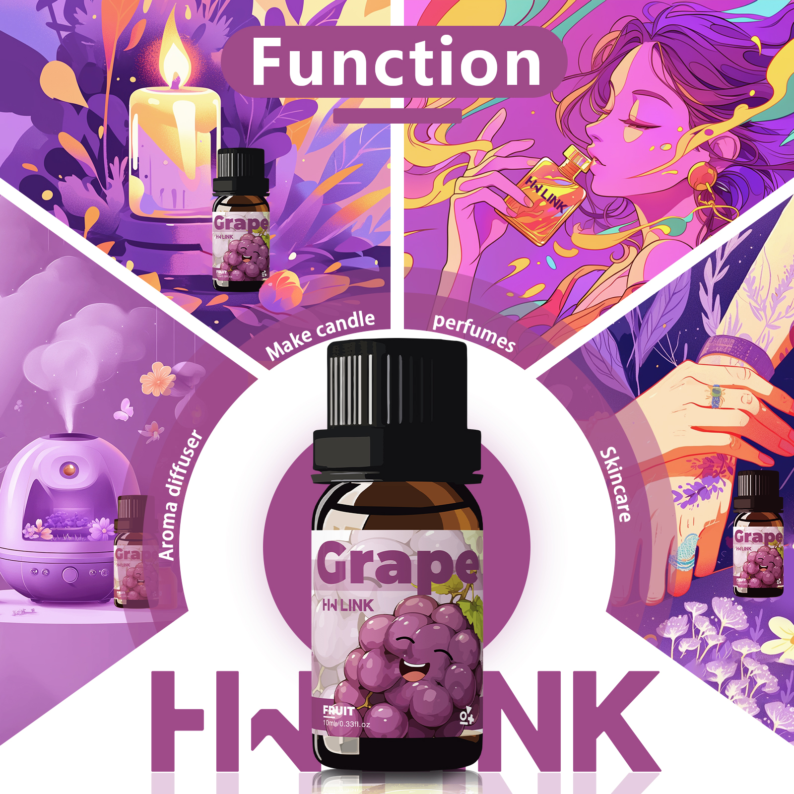 Grape Essential Oil 10ml Perfu - Home Fragrance Accessories のレビューと価格