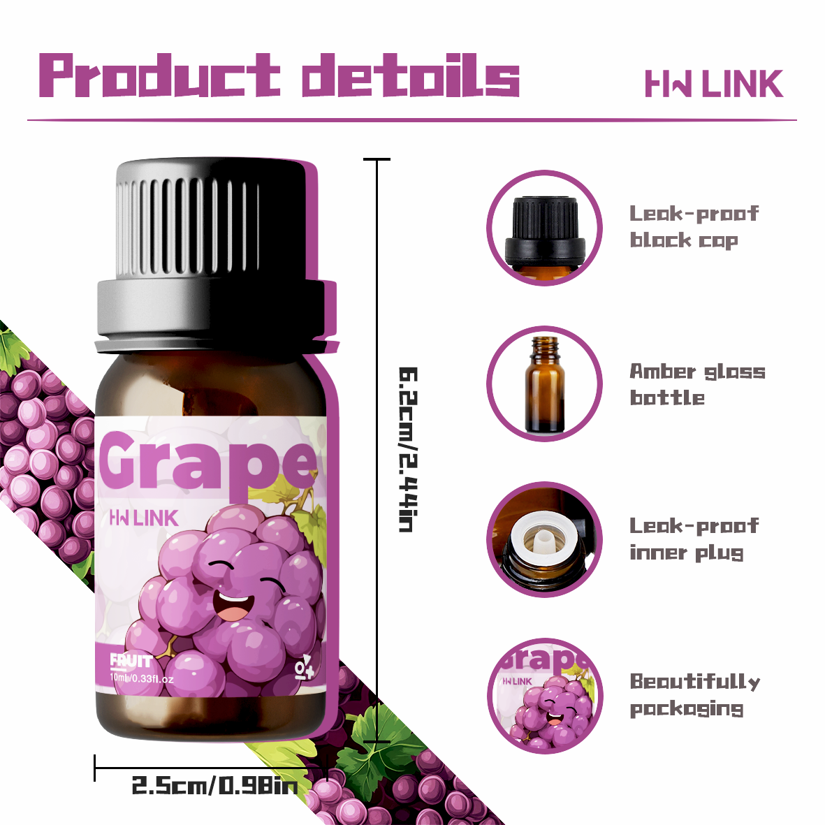 Grape Essential Oil 10ml Perfu - Home Fragrance Accessories のレビューと価格