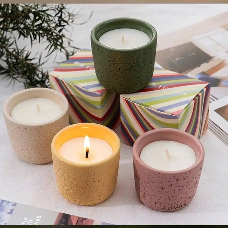 Scented Candle In Concrete Cup - Home Fragrance Scented Candle のレビューと価格