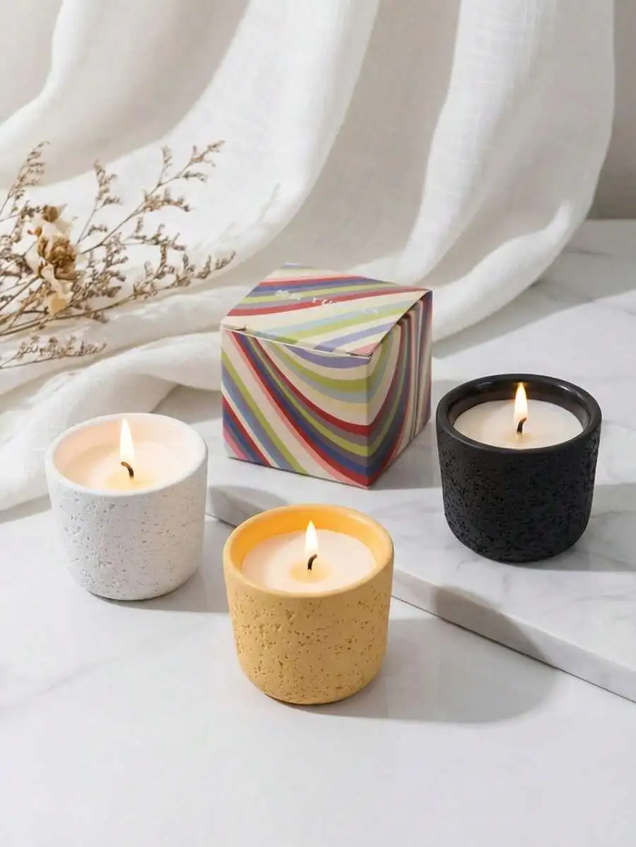 Scented Candle In Concrete Cup - Home Fragrance Scented Candle のレビューと価格