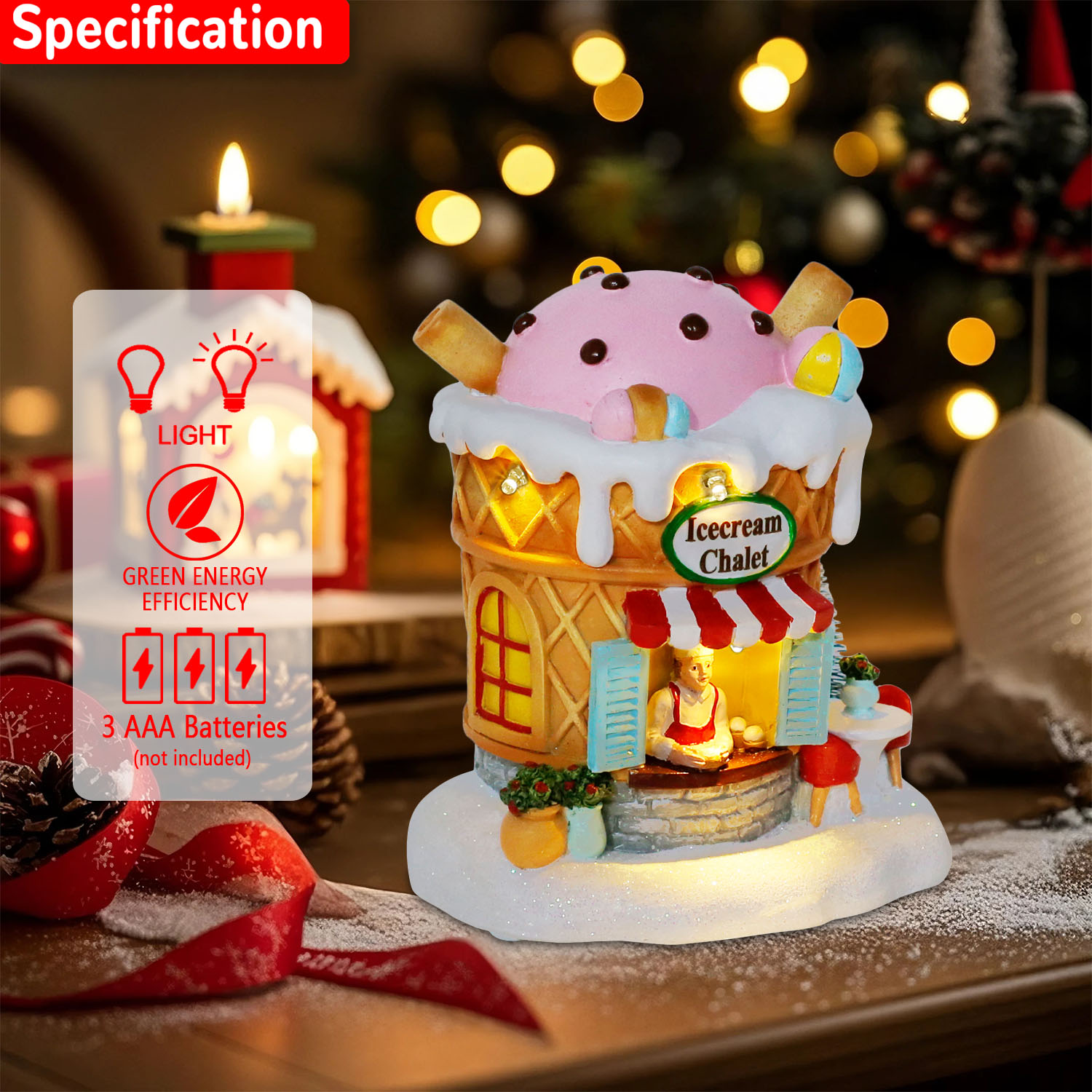 Light up Gingerbread Village H - Home Fragrance Gingerbread のレビューと価格