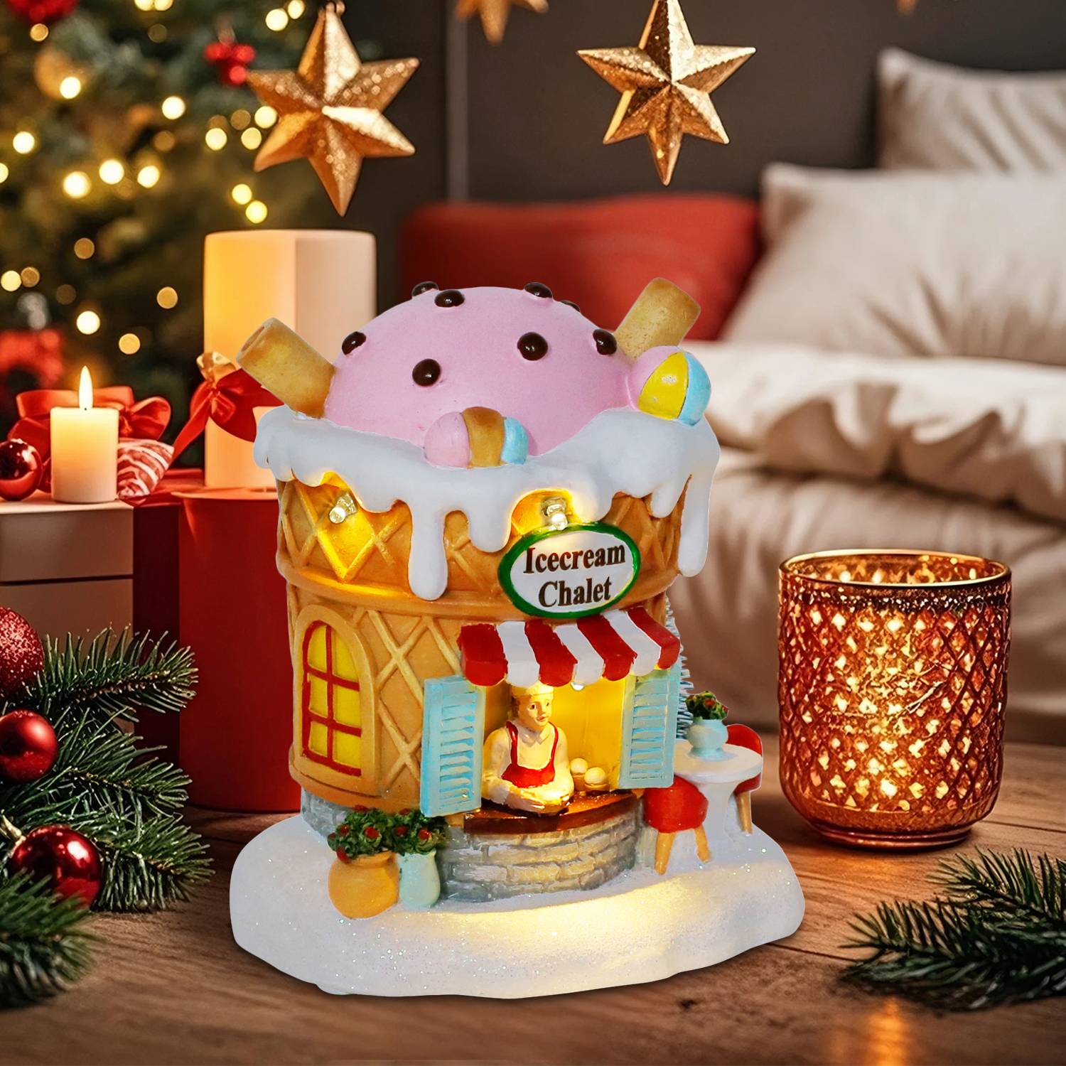 Light up Gingerbread Village H - Home Fragrance Gingerbread のレビューと価格