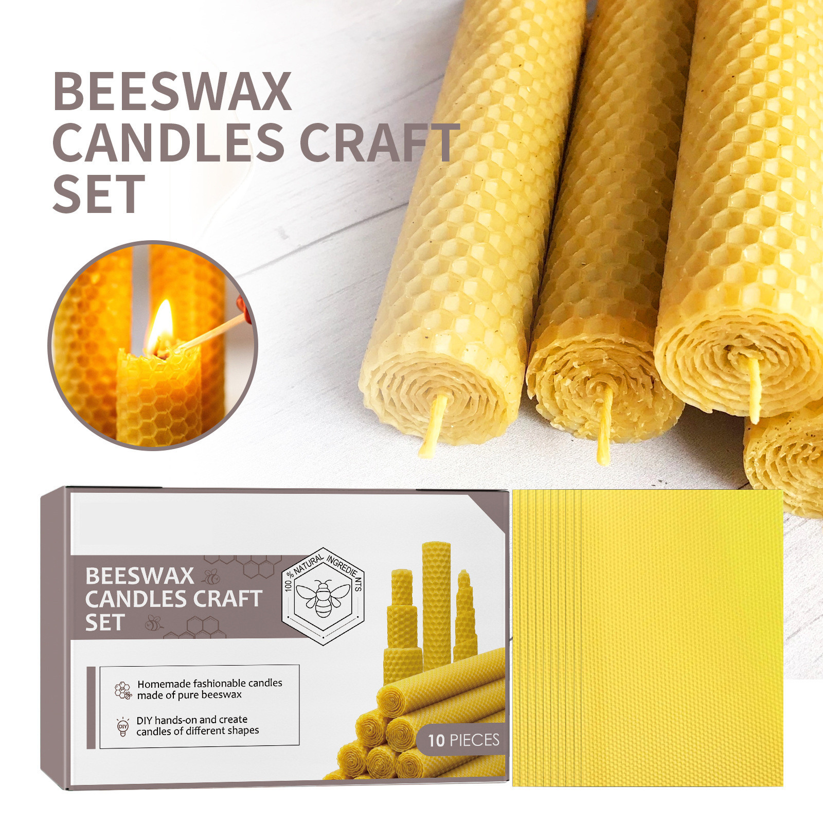 10/20/30pcs Natural Beeswax Sh - Home Fragrance Gift Set のレビューと価格