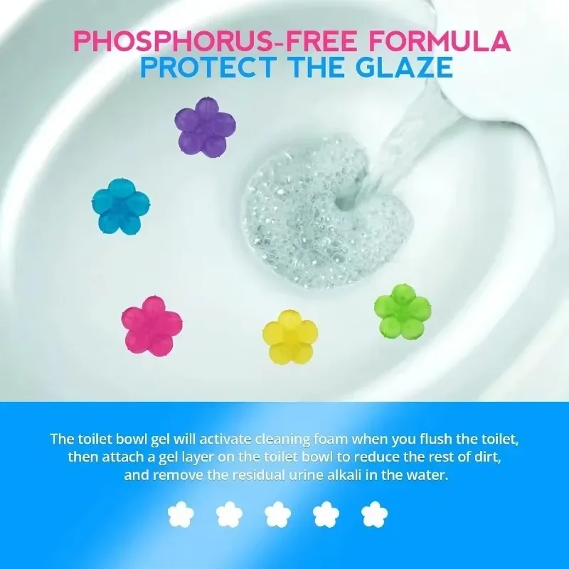 1/20pcs Flower Toilet Cleaner  - Gel Air Freshener のレビューと価格