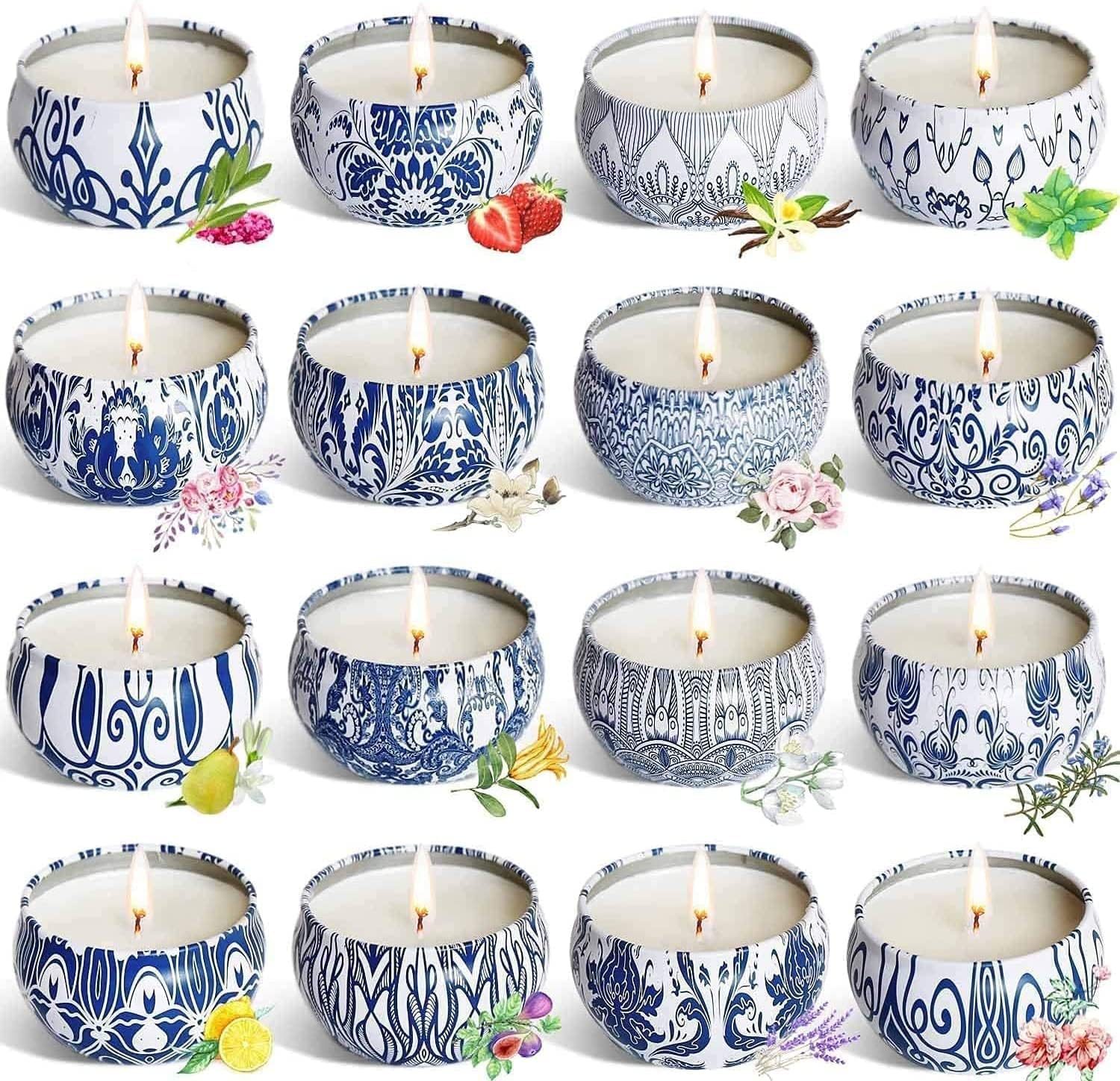 16 Pack Soy Wax Travel Tin Can - Home Fragrance Set のレビューと価格
