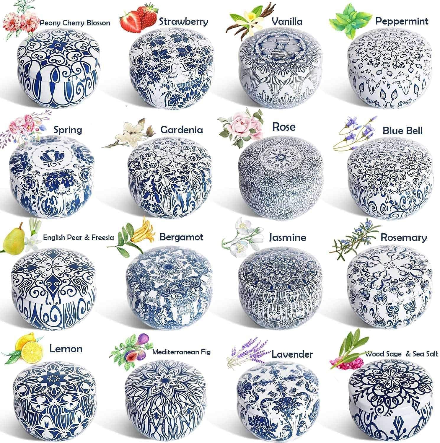 16 Pack Soy Wax Travel Tin Can - Home Fragrance Set のレビューと価格